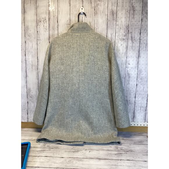.Crew Italian Wool Lodge Coat in Heather Grey – Women’s Size 10 - Picture 3 of 6